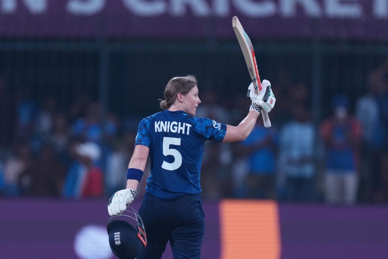 Heather Knight's hundred gave England a competitive total, India vs England, Women's ODI World Cup, Indore, October 19, 2025