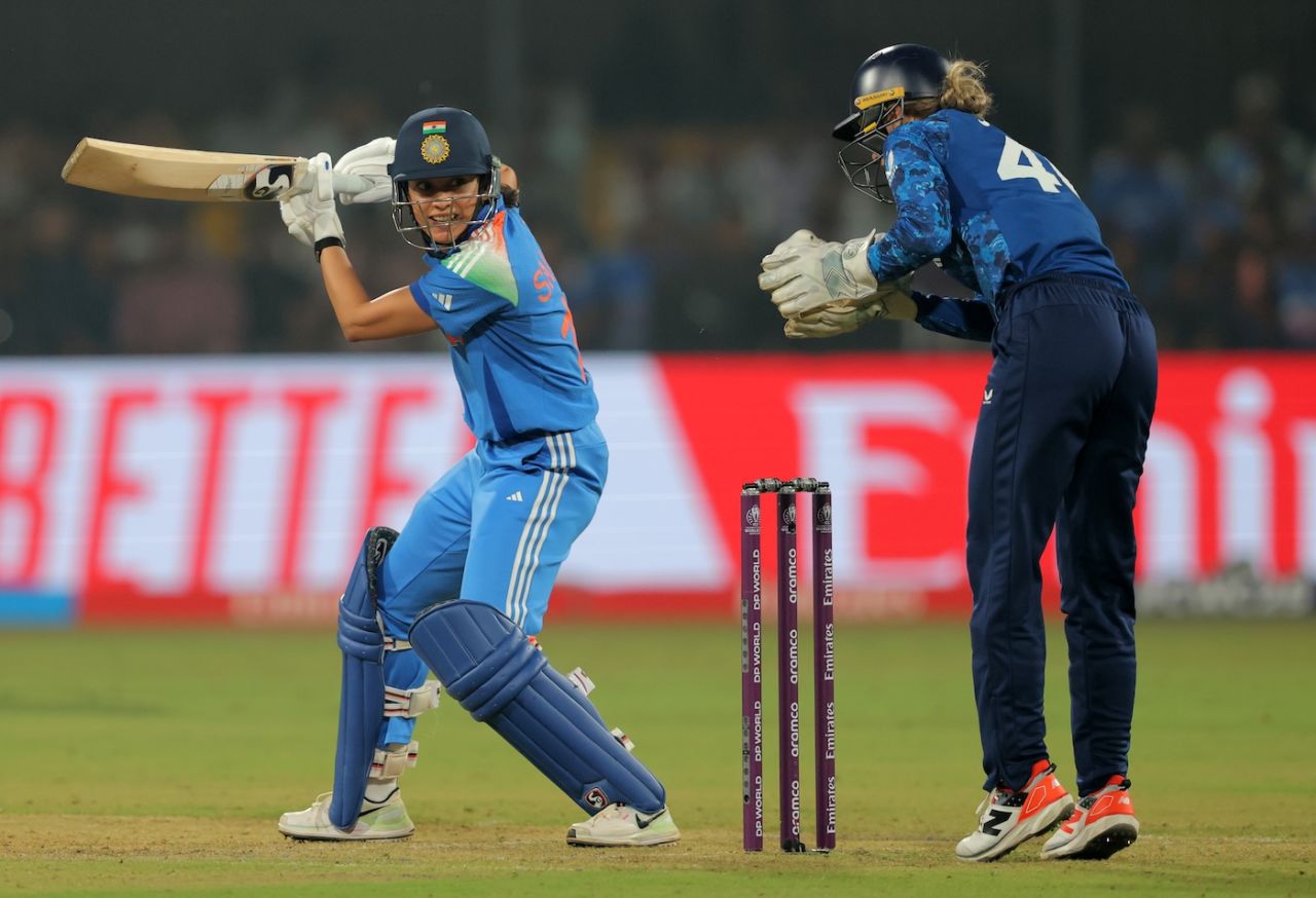 Smriti Mandhana gave India a steady start, India vs England, Women's ODI World Cup, Indore, October 19, 2025