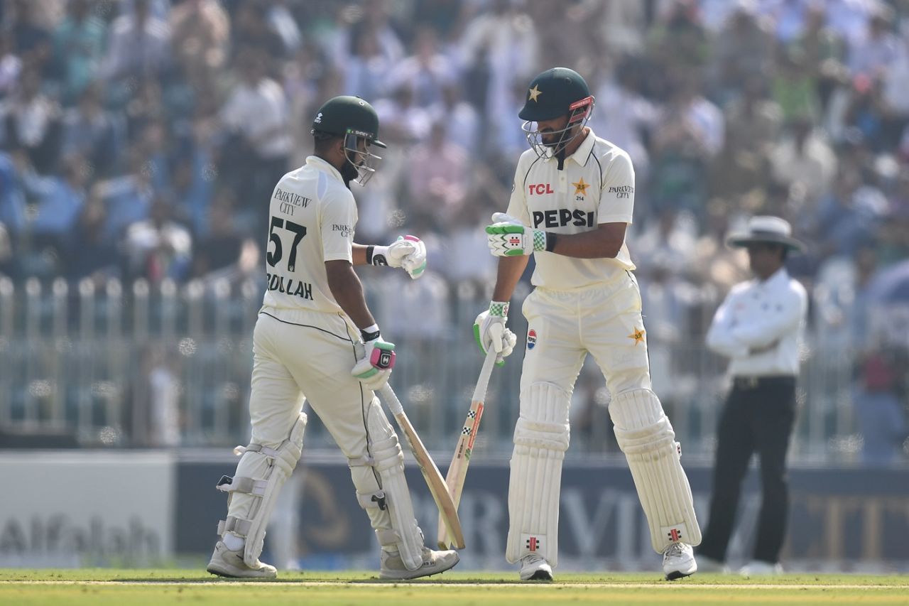 Abdullah Shafique and Shan Masood were unbeaten at lunch, Pakistan vs South Africa, 2nd Test, 1st day, Rawalpindi, October 20, 2025