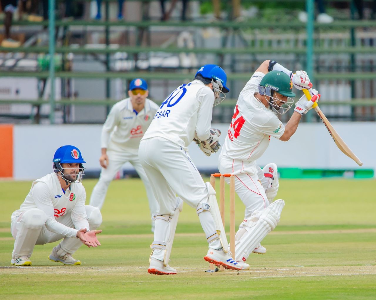 Sikandar Raza added some impetus to the innings, Zimbabwe vs Afghanistan, Only Test, Harare, 2nd day, October 21, 2025
