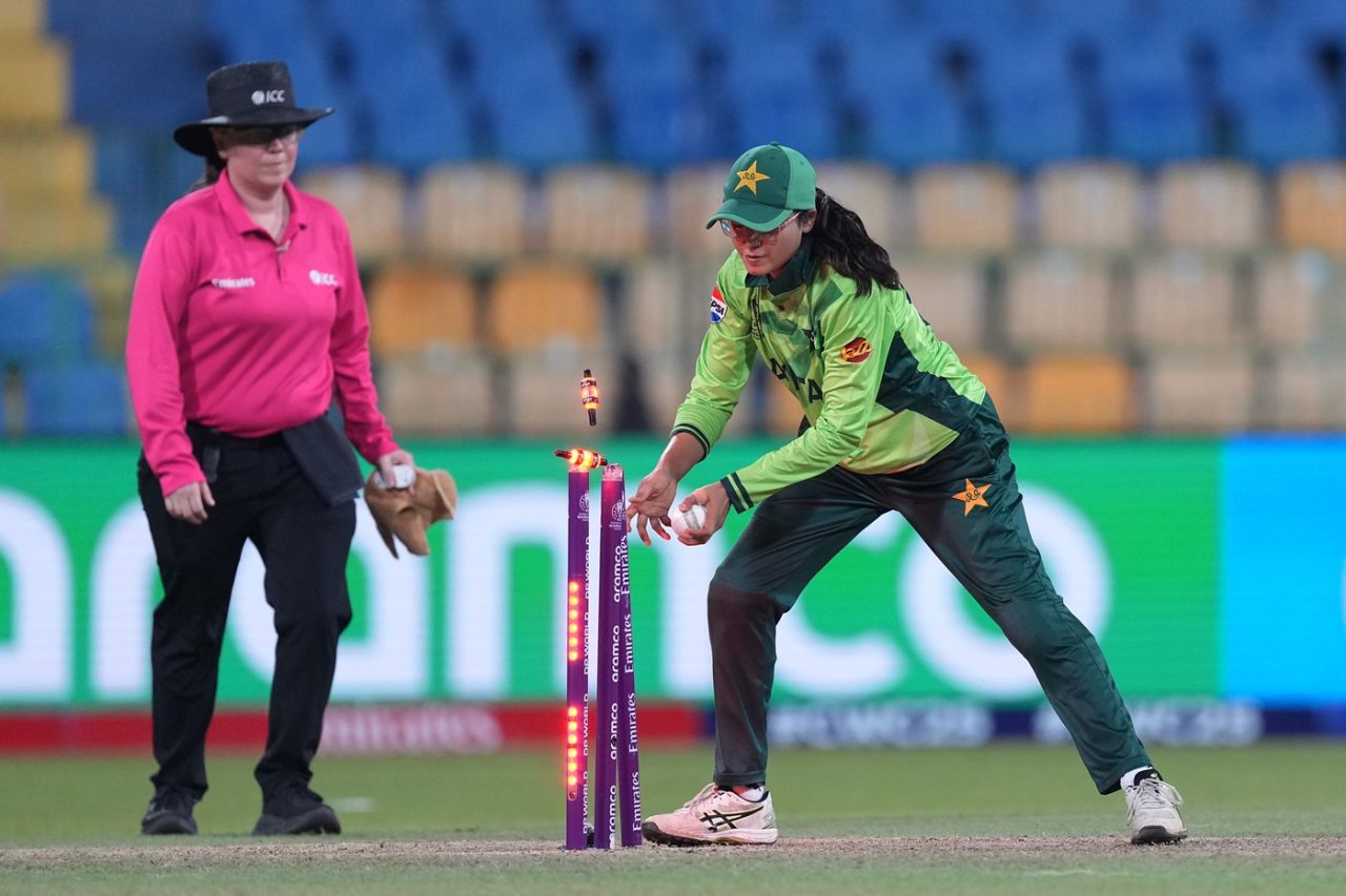 Rameen Shamim's alertness brought about a run-out, Pakistan vs South Africa, ICC Women's ODI World Cup, Colombo, October 21, 2025