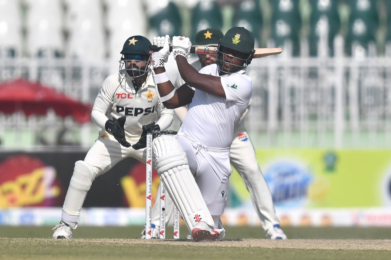 Kagiso Rabada notched up his highest Test score of 71, Pakistan vs South Africa, 2nd Test, Rawalpindi, 3rd day, October 22, 2025