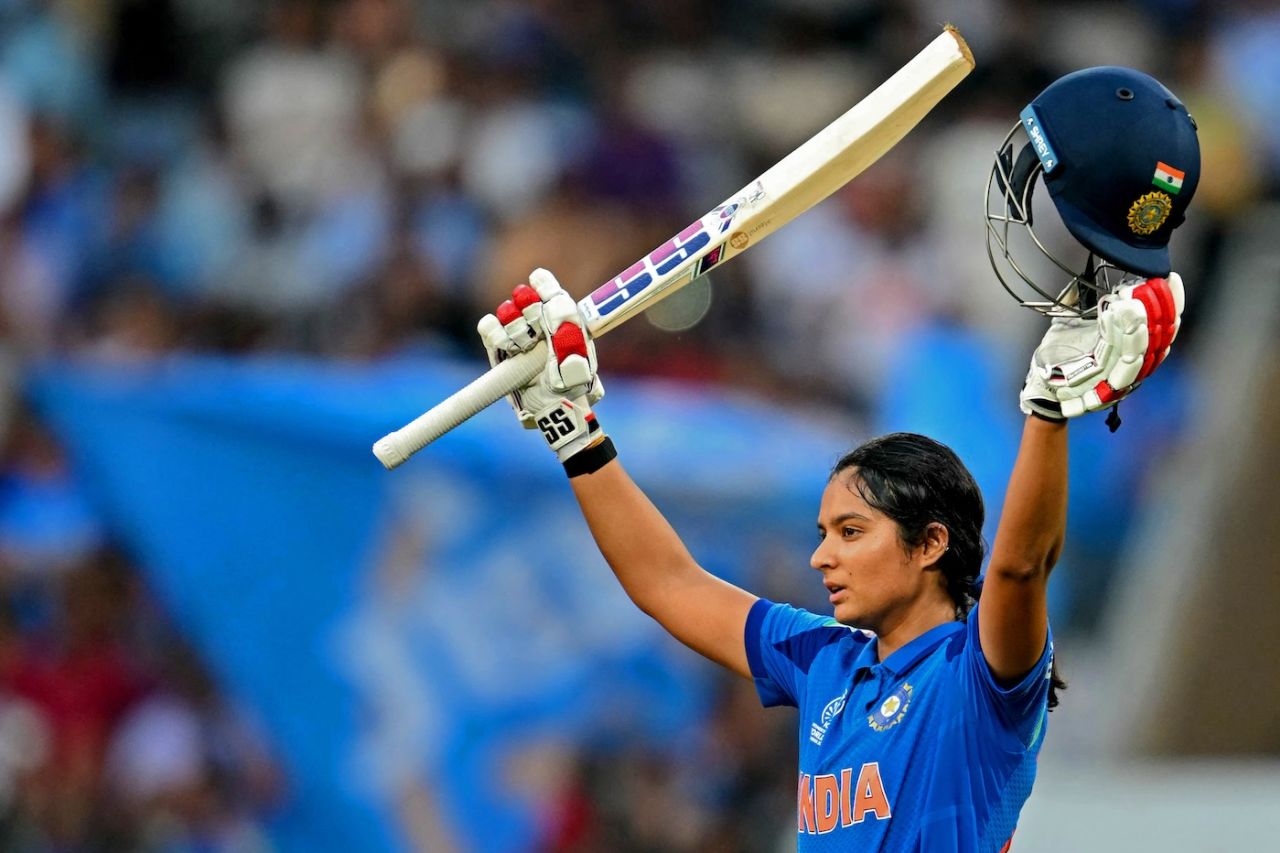 Pratika Rawal scored her maiden World Cup century, India vs New Zealand, Women's ODI World Cup, Navi Mumbai, October 23, 2025