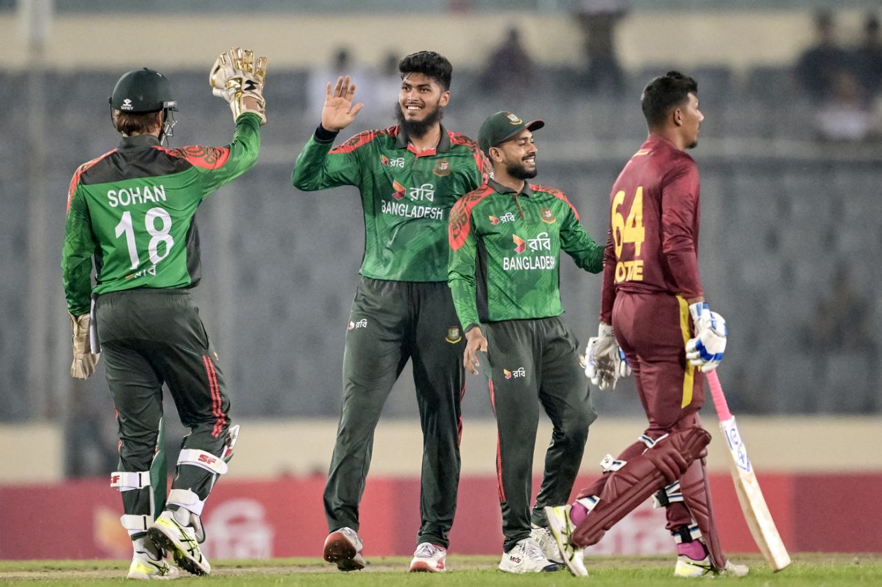 Rishad Hossain derailed the West Indies chase, Bangladesh vs West Indies, 3rd ODI, Dhaka, October 23, 2025