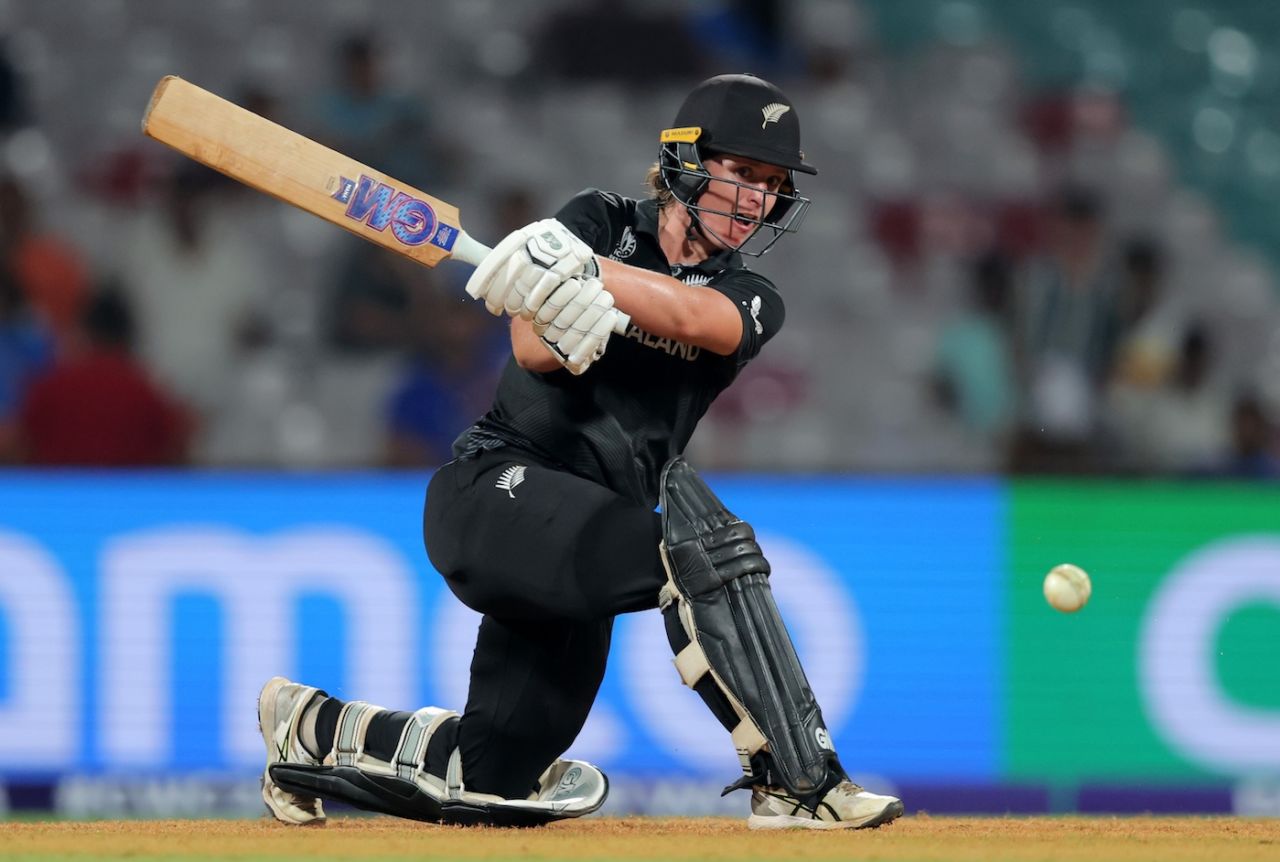Brooke Halliday scored a fine half-century, India vs New Zealand, Women's ODI World Cup, Navi Mumbai, October 23, 2025