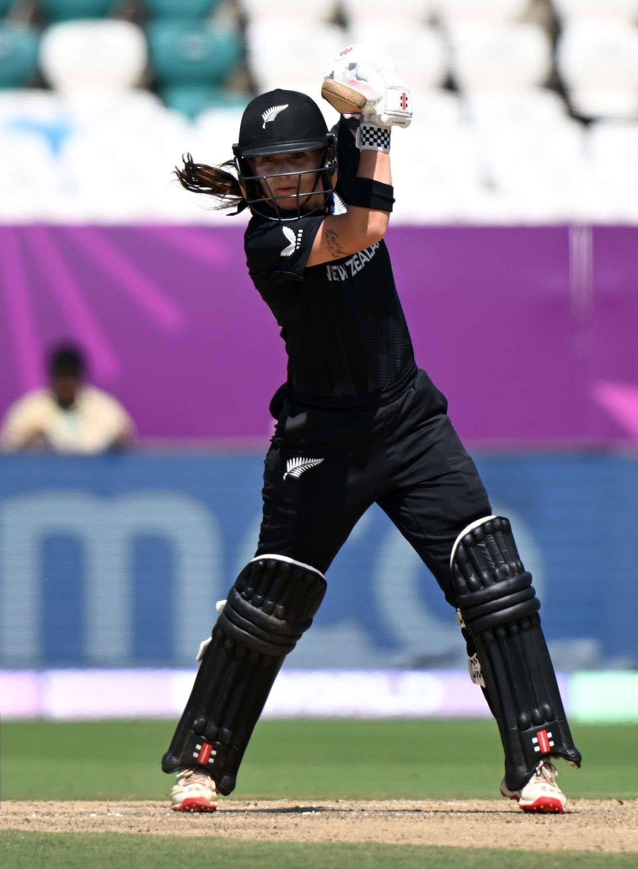 Amelia Kerr punches the ball to the off side, England vs New Zealand, Women's World Cup, Visakhapatnam, October 26, 2025