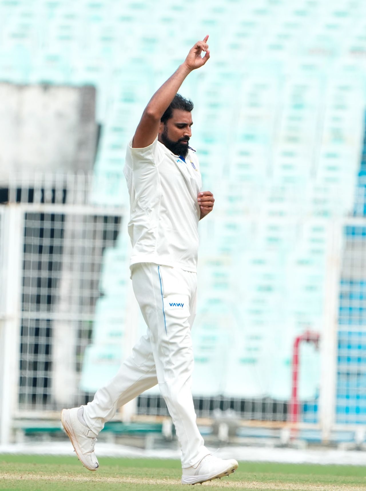 Mohammed Shami celebrates a wicket, Bengal vs Gujarat, Ranji Trophy 2025-26, Kolkata, October 25, 2025