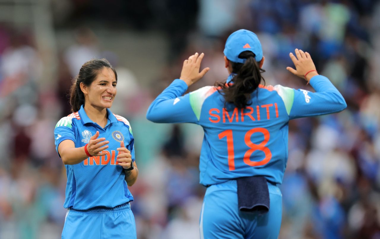 Renuka Singh struck in the first over of the truncated game, India vs Bangladesh, Women's World Cup 2025, Navi Mumbai, October 26, 2025