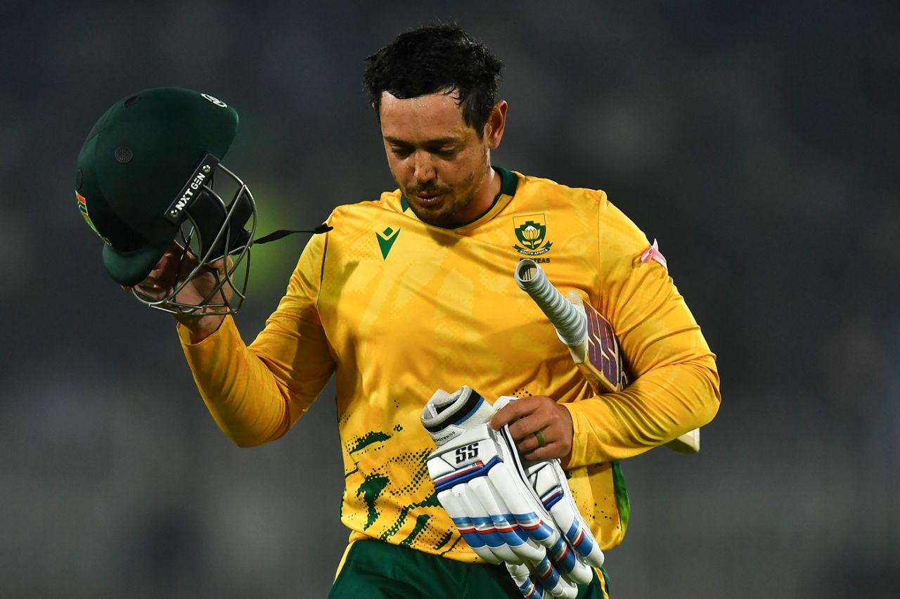 Quinton de Kock made a quickfire 23, Pakistan vs South Africa, 1st T20I, Rawalpindi, October 28, 2025