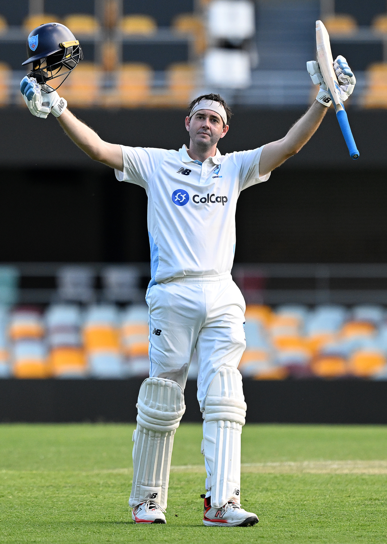 Kurtis Patterson reached his first Shield hundred of the season, Queensland vs New South Wales, Brisbane, Sheffield Shield, October 29, 2025 