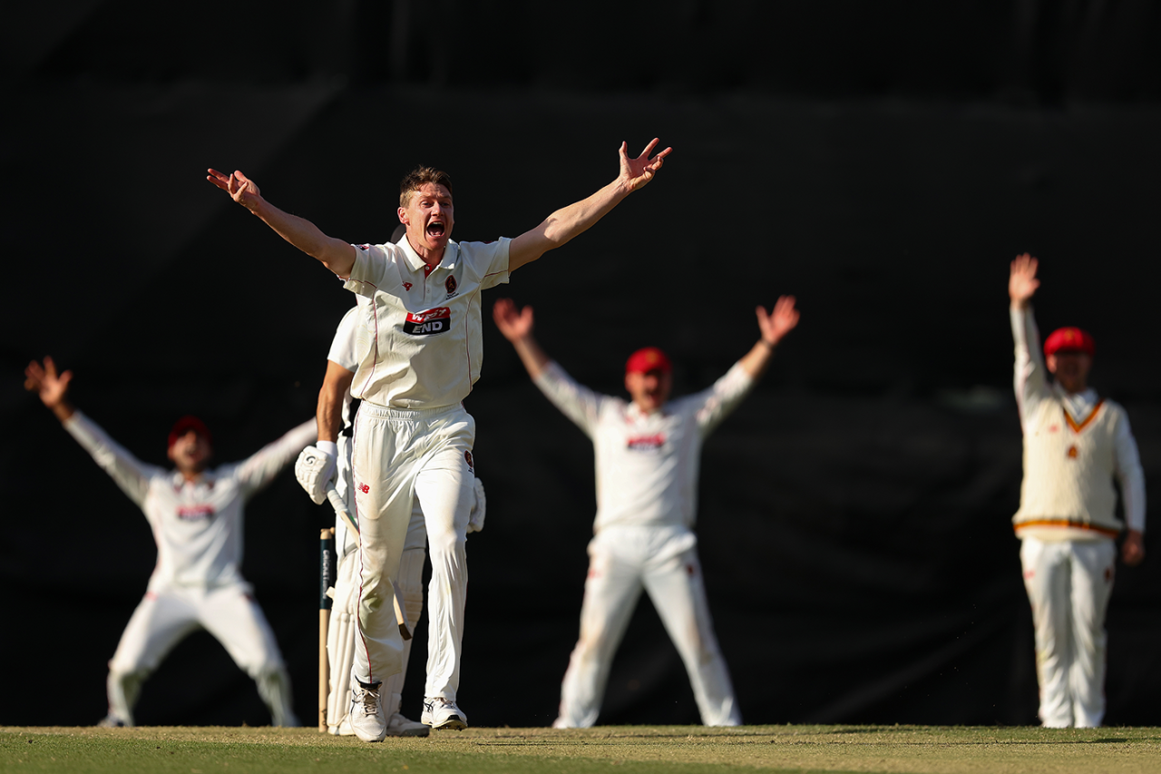 Brendan Doggett collected a six-wicket haul, Western Australia vs South Australia, Sheffield Shield, WACA, October 29, 2025