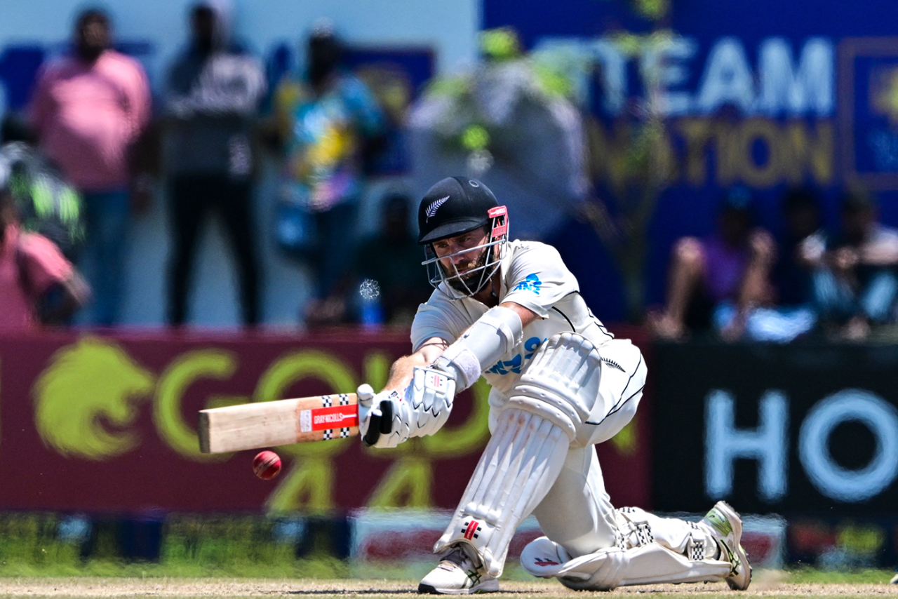 Kane Williamson sweeps, Sri Lanka vs New Zealand, 2nd Test, Galle, 3rd day, September 28, 2024