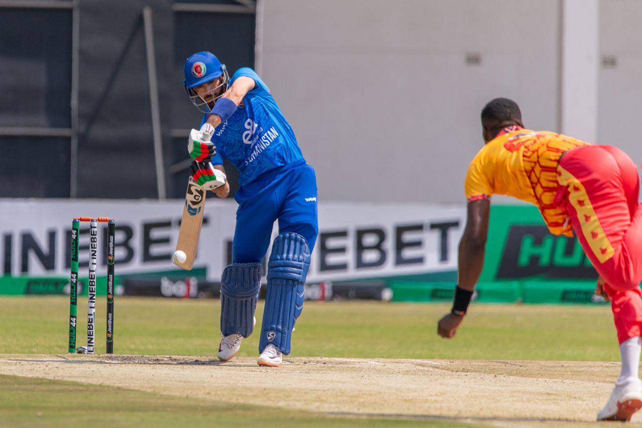 Ibrahim Zadran brought up his 13th T20I fifty in the 12th over, Zimbabwe vs Afghanistan, 3rd T20I, Harare, November 2, 2025