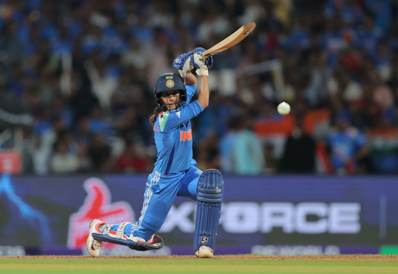 Jemimah Rodrigues laces a drive through the covers, India vs South Africa, Women's World Cup final, Navi Mumbai, November 2, 2025