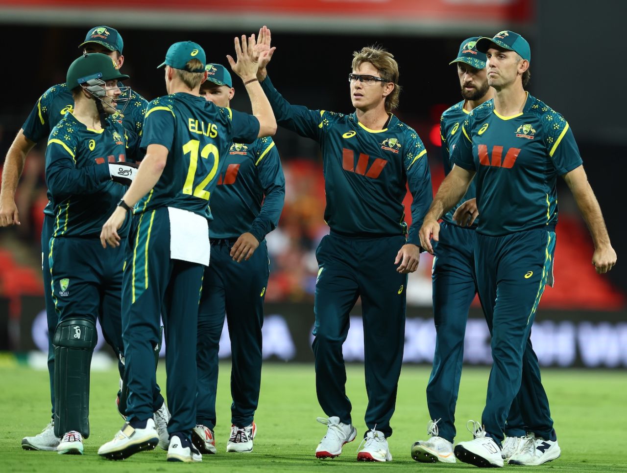 Wicket Gold Ish Sodhi celebrates a wicket | ESPNcricinfo.com