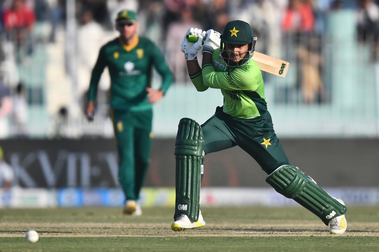 Saim Ayub steadied Pakistan with a fifty, Pakistan vs South Africa, 2nd ODI, Rawalpindi, November 6, 2025