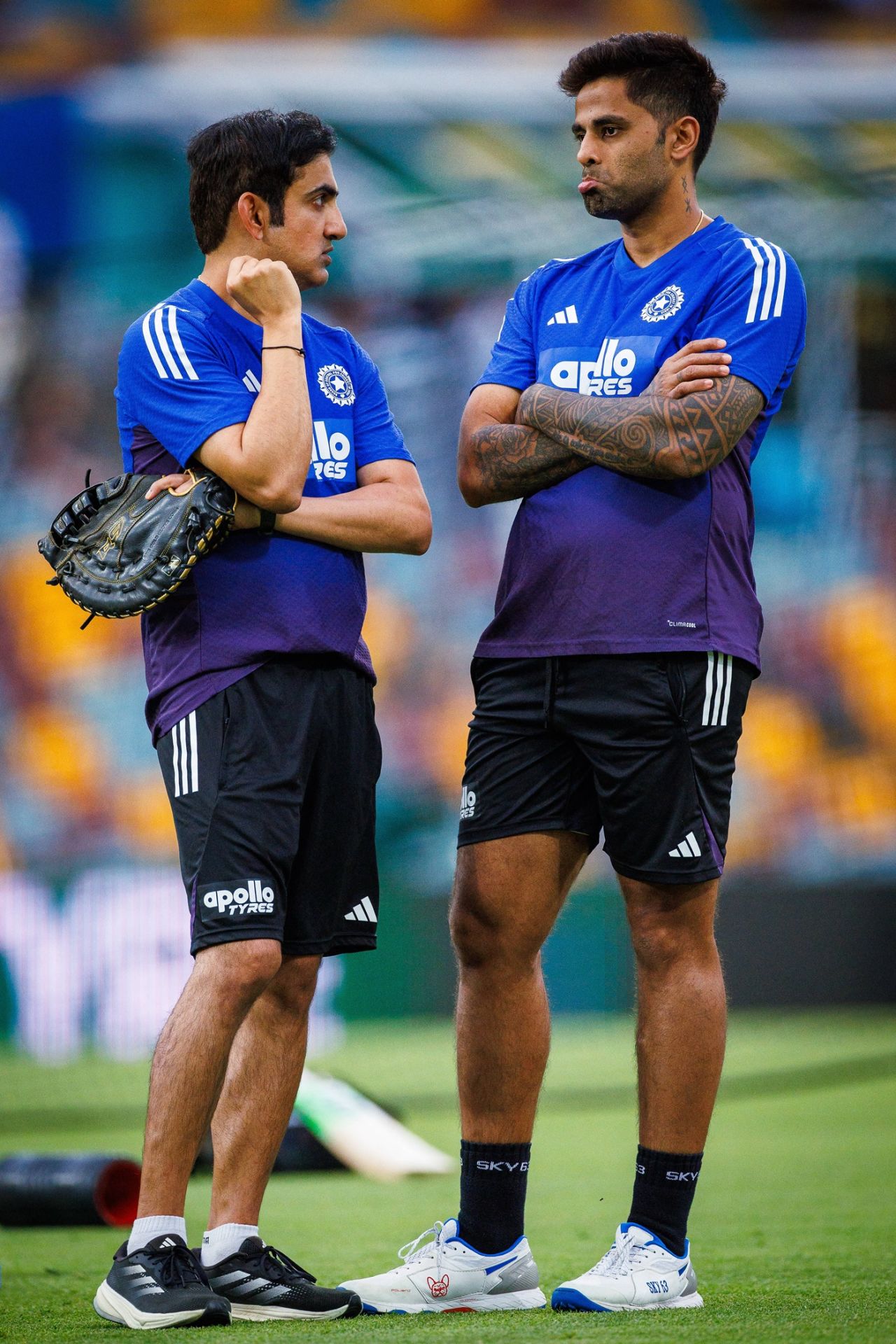 Gautam Gambhir has a chat with Suryakumar Yadav, Australia vs India, 5th T20I, Brisbane, November 8, 2025