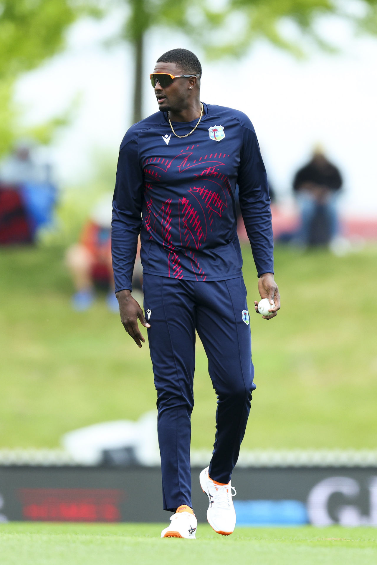 Jason Holder prepares for some in-game action, New Zealand vs West Indies, 4th T20I, Nelson, November 10, 2025