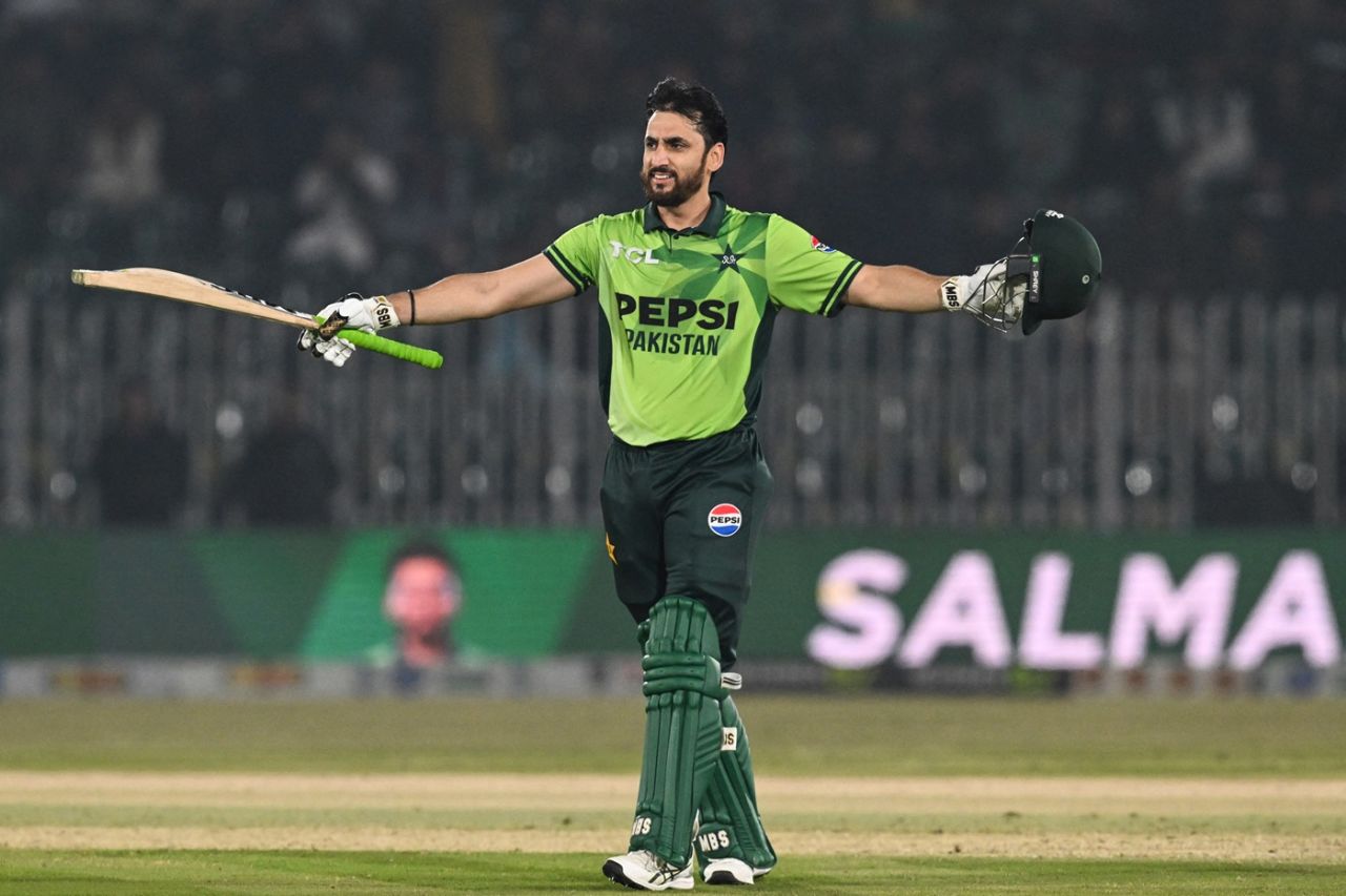 Salman Agha got to his century in just 83 balls, Pakistan vs Sri Lanka, 1st ODI, Rawalpindi, November 11, 2025