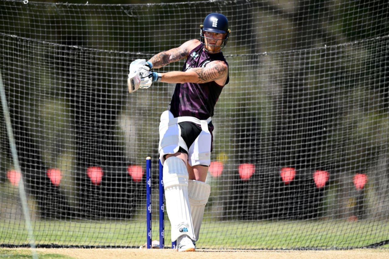 Ben Stokes trains at Lilac Hill in Perth