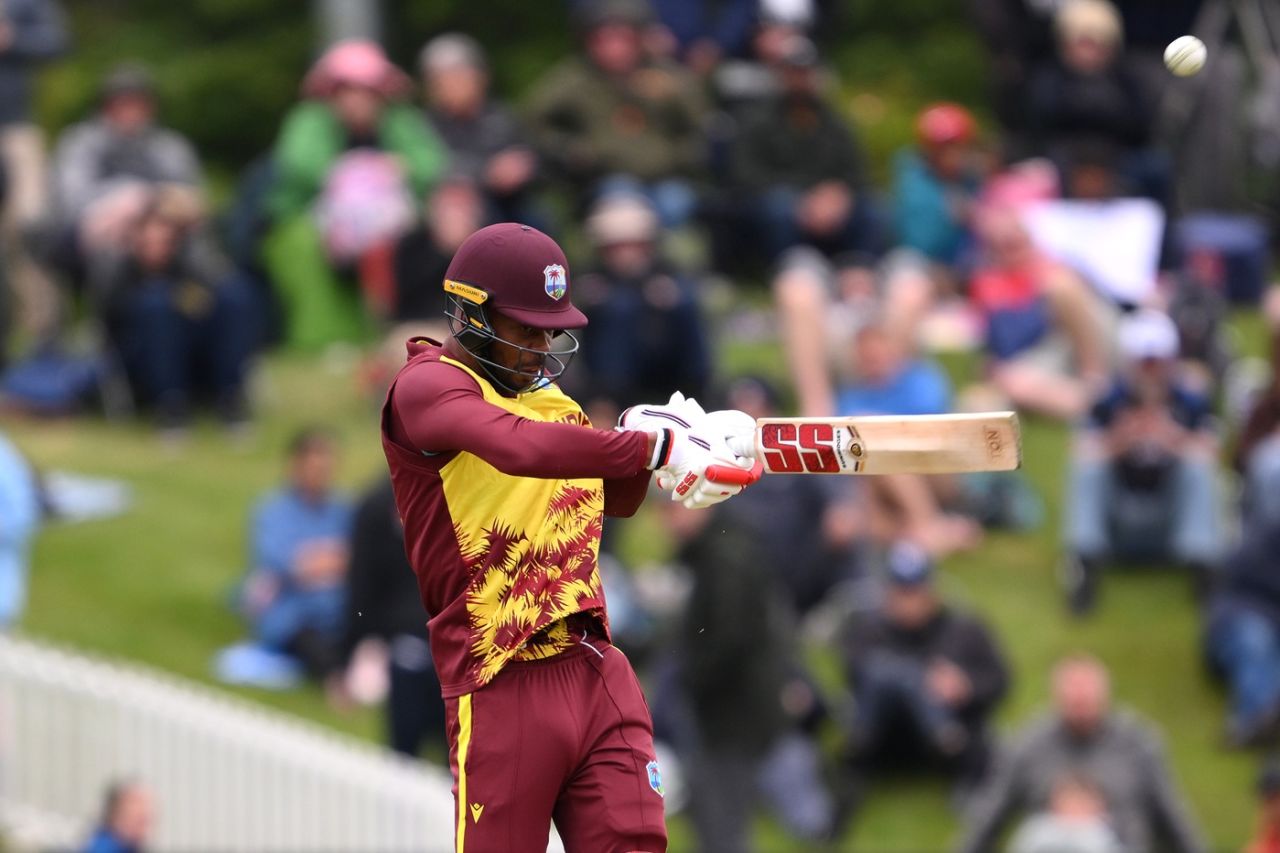 Roston Chase goes big, New Zealand vs West Indies, 5th T20I, Dunedin, November 13, 2025