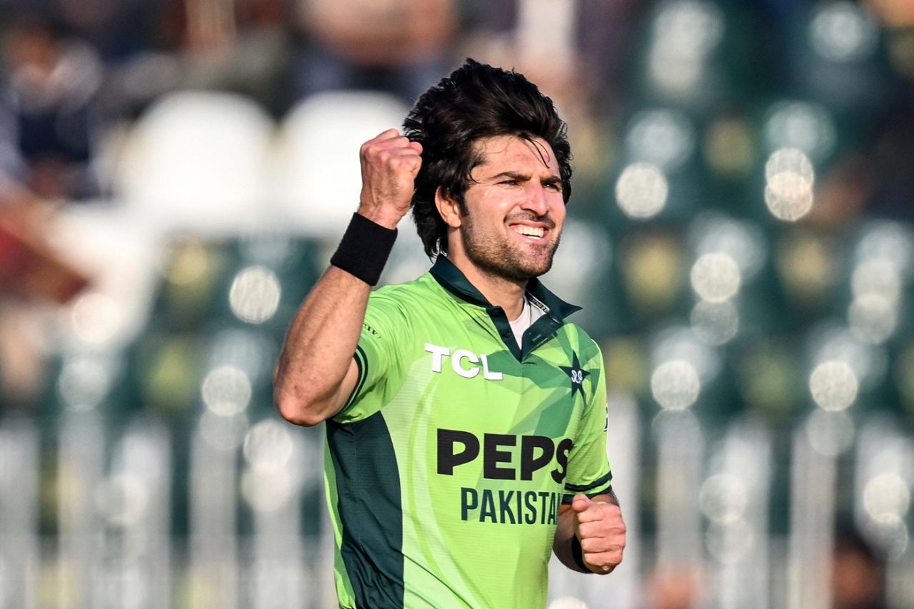 Mohammad Wasim celebrates a wicket, Pakistan vs Sri Lanka, 3rd ODI, Rawalpindi, November 16, 2025