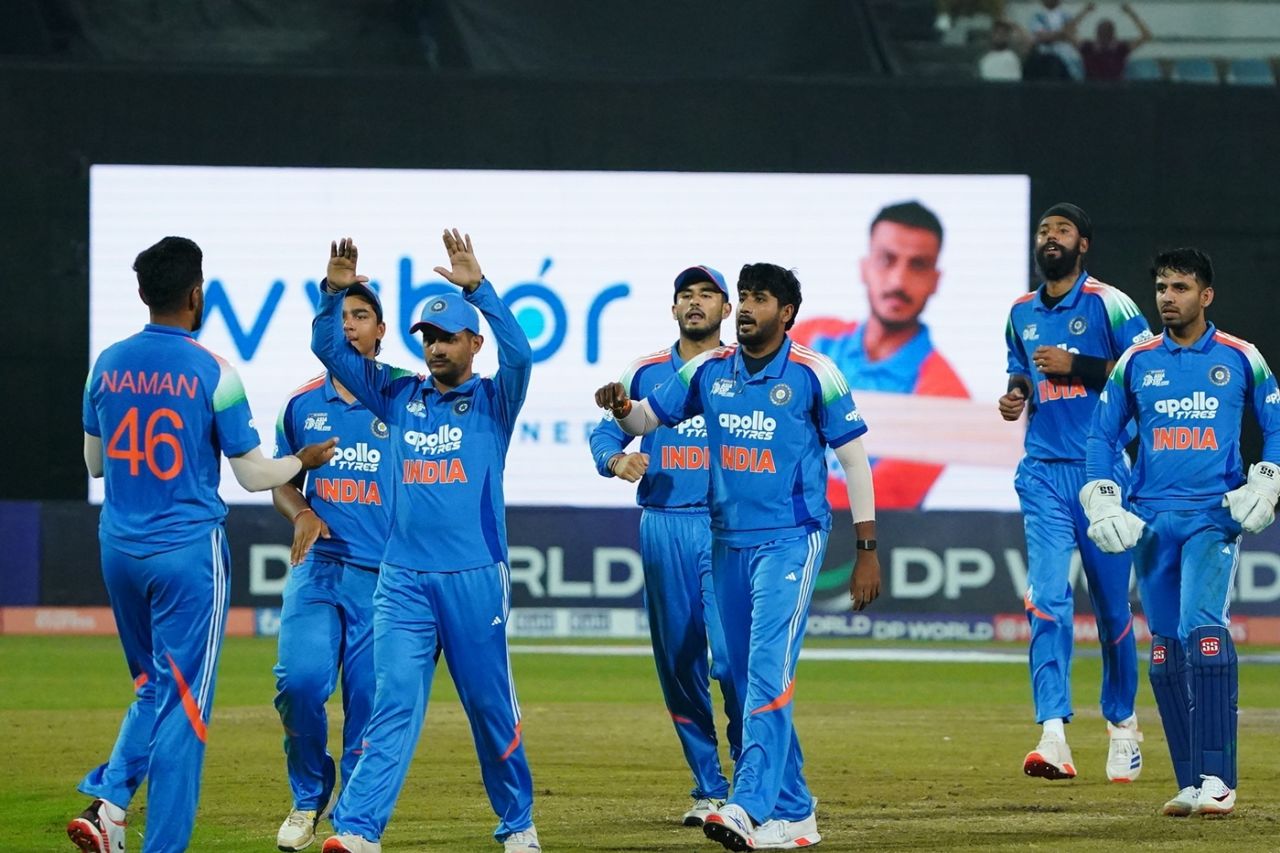 Yash Thakur had Naman Dhir's stunning catch to thank for his only wicket, India A vs Pakistan A, Rising Stars T20 Asia Cup, Doha, November 16, 2025