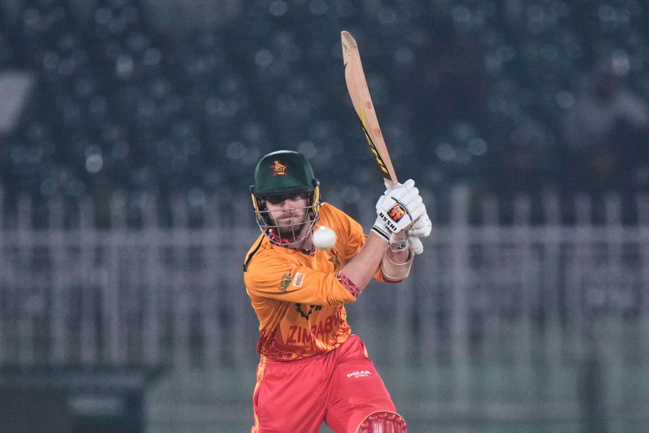 Brian Bennett led Zimbabwe's innings in the early overs, Zimbabwe vs Sri Lanka, 2nd match, T20 tri-series, Rawalpindi, November 20, 2025
