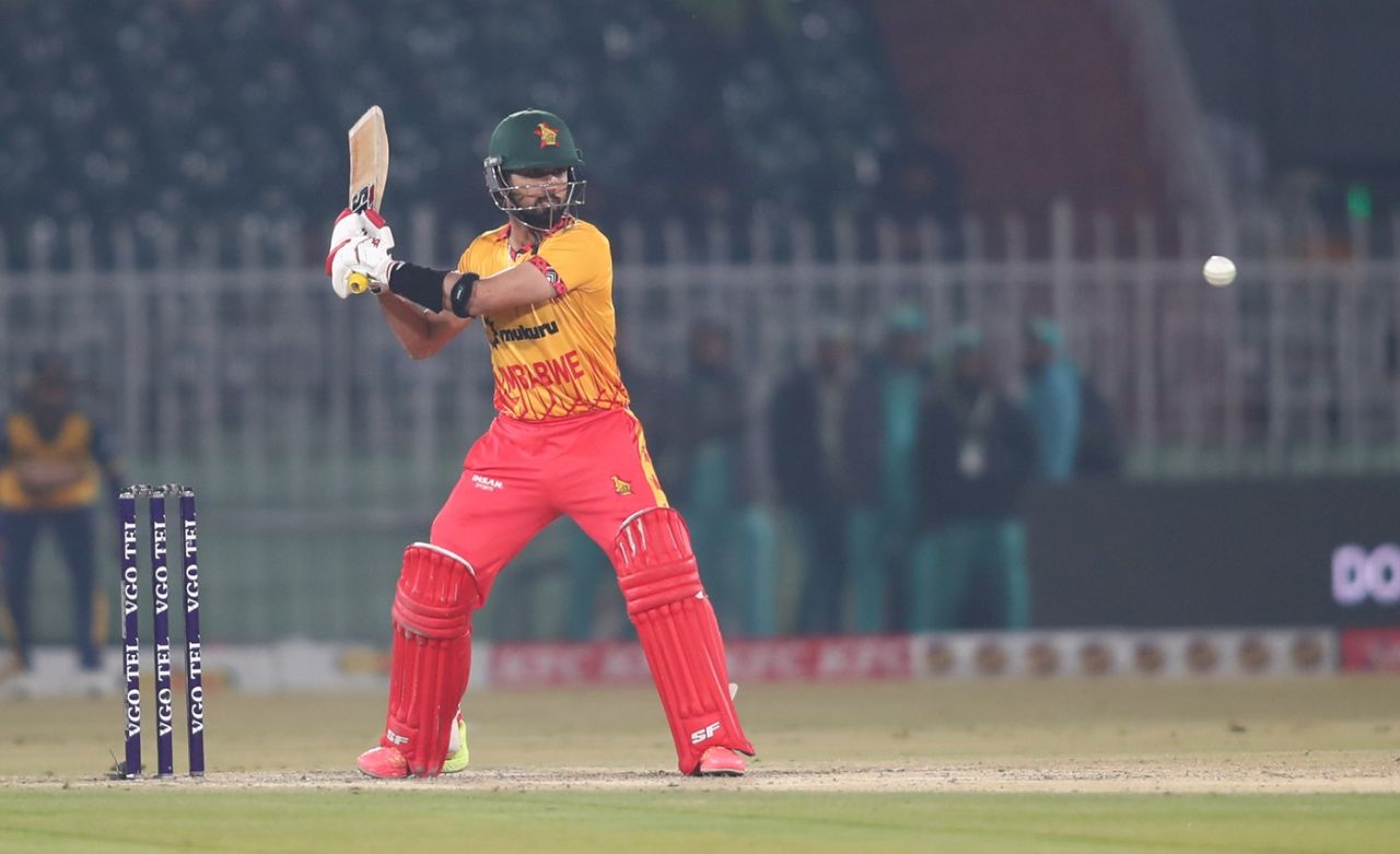 Sikandar Raza struck two sixes in his innings, Zimbabwe vs Sri Lanka, 2nd match, T20 tri-series, Rawalpindi, November 20, 2025
