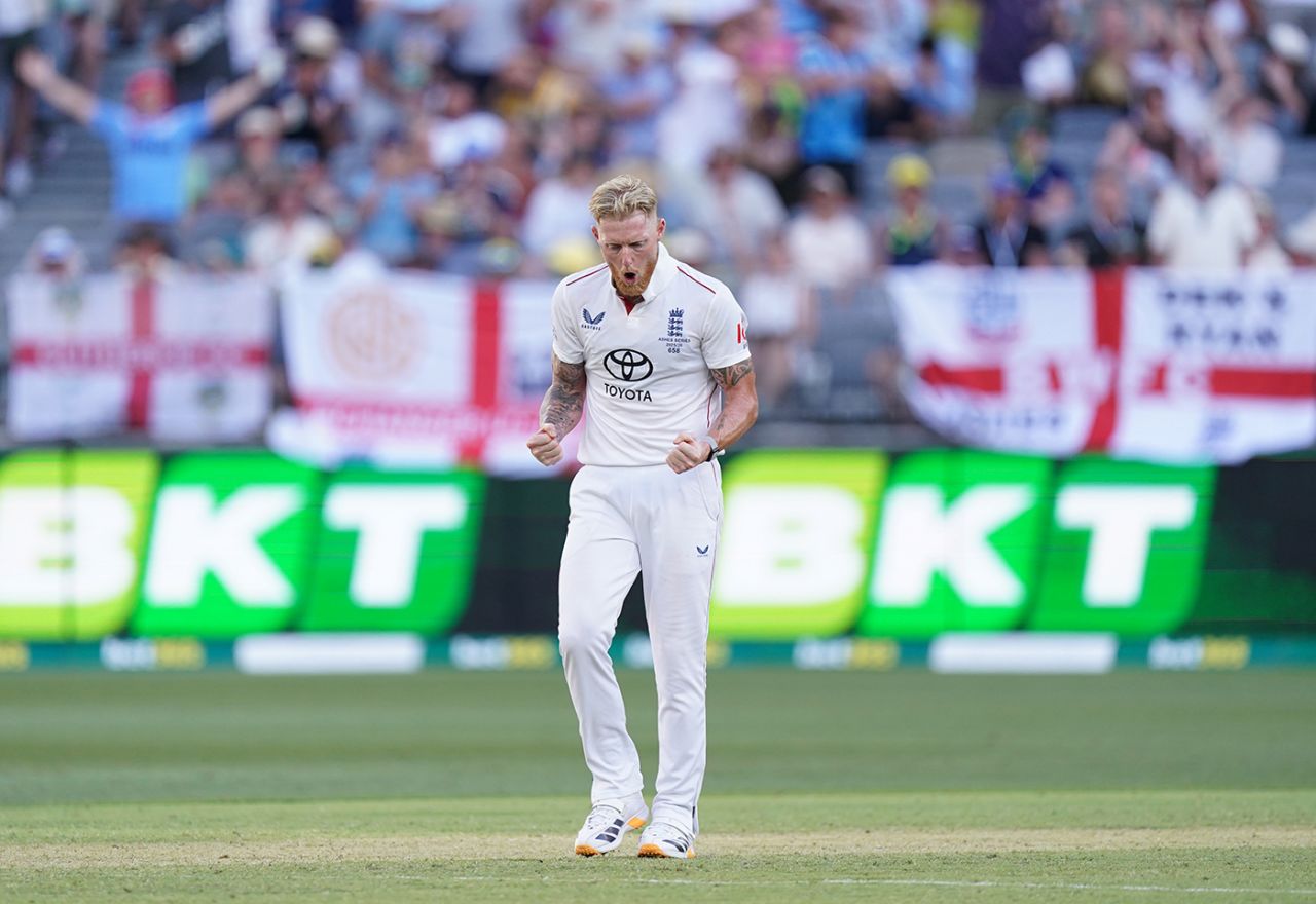 Ben Stokes roars after dismissing Mitchell Starc, Australia vs England, 1st Test, The Ashes, Perth Stadium, November 21, 2025