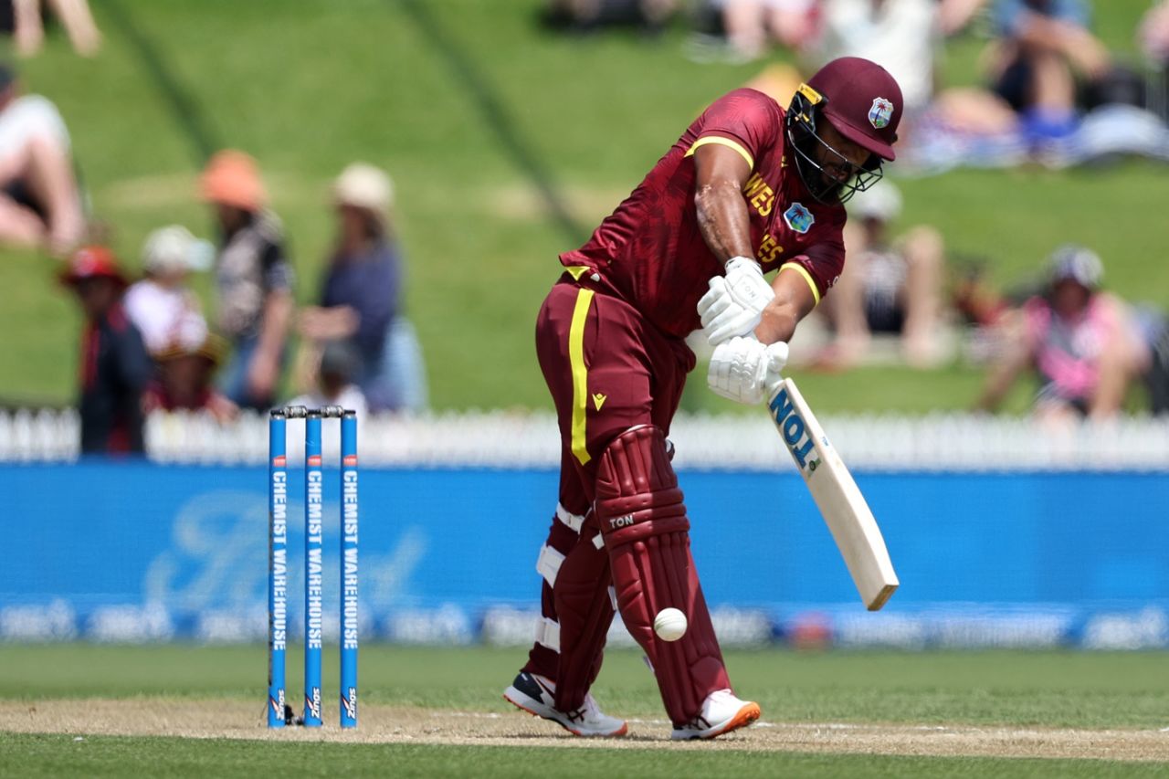 John Campbell scored 26 off 24 balls, New Zealand vs West Indies, 3rd ODI, Hamilton, November 22, 2025