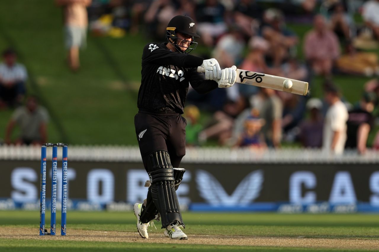 Mark Chapman made a half-century, New Zealand vs West Indies, 3rd ODI, Hamilton, November 22, 2025