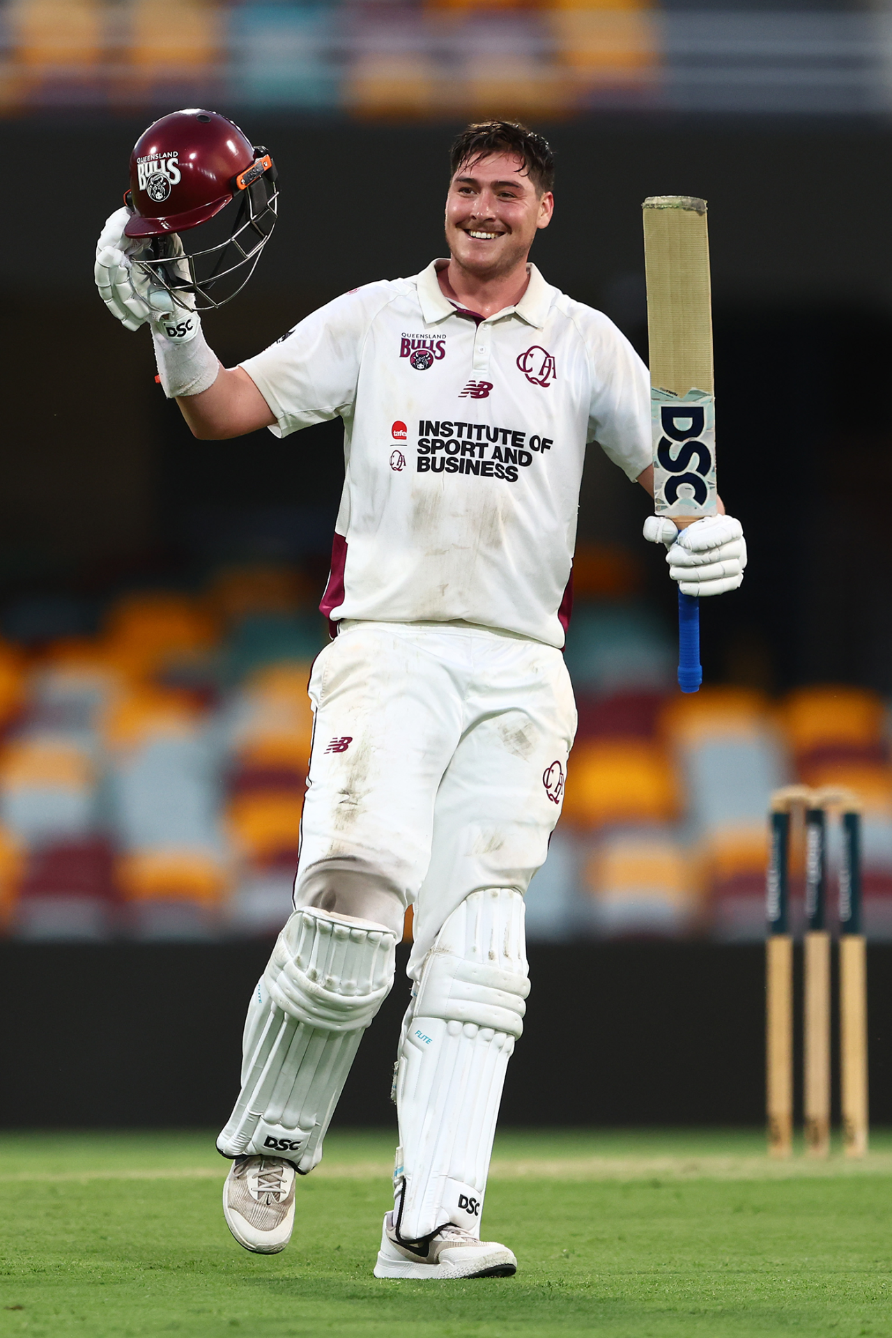 Matt Renshaw made a century against the pink ball, Queensland vs Victoria, Sheffield Shield, Gabba, November 23, 2025