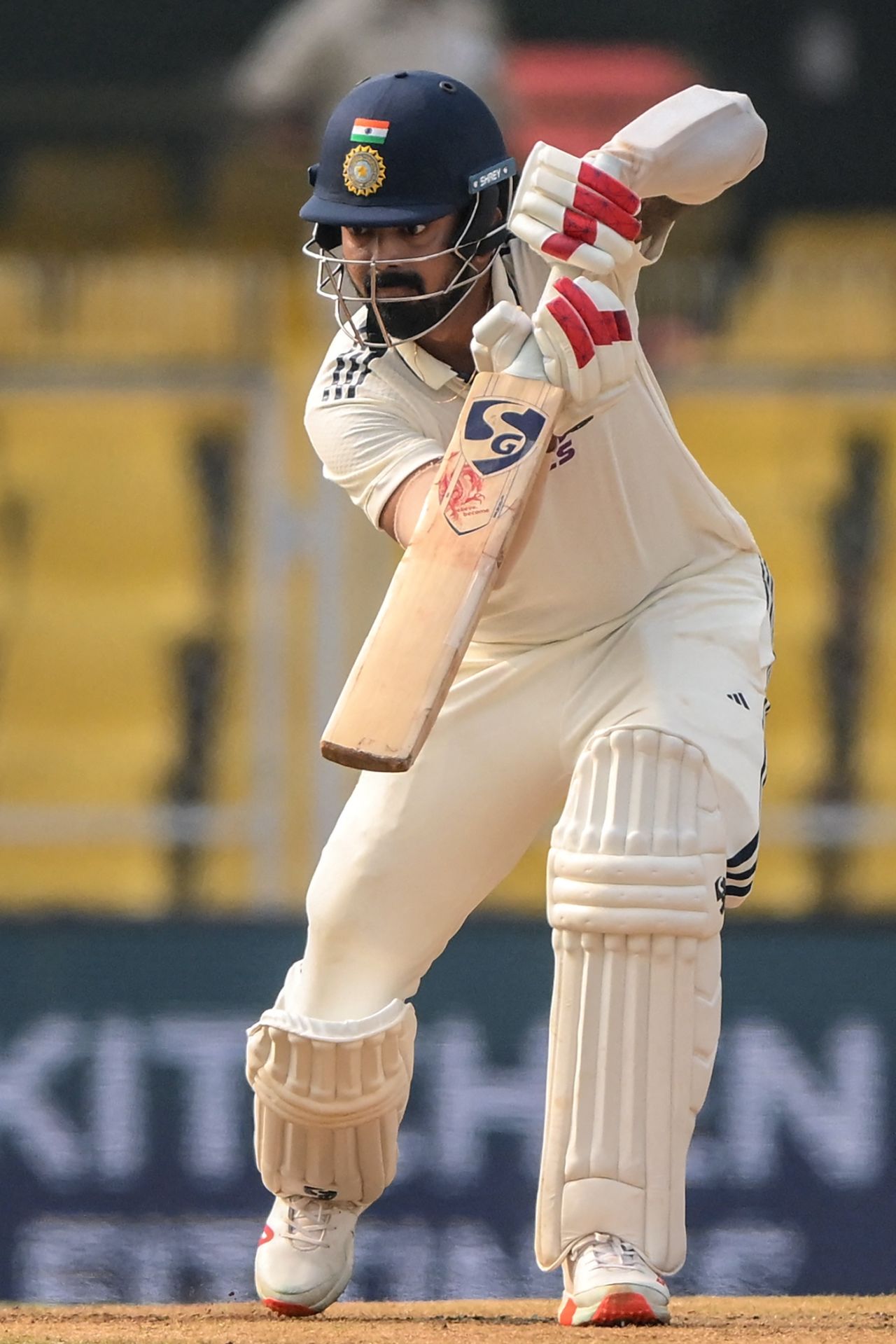 KL Rahul keeps a close eye on the ball, India vs South Africa, 2nd Test, Guwahati, 3rd day, November 24, 2025