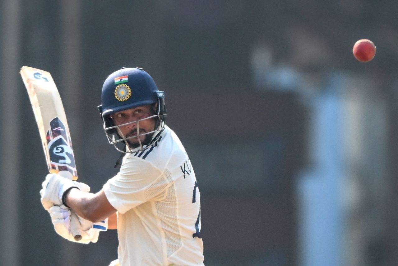 Kuldeep Yadav chipped in with the bat, India vs South Africa, 2nd Test, Guwahati, 3rd day, November 24, 2025