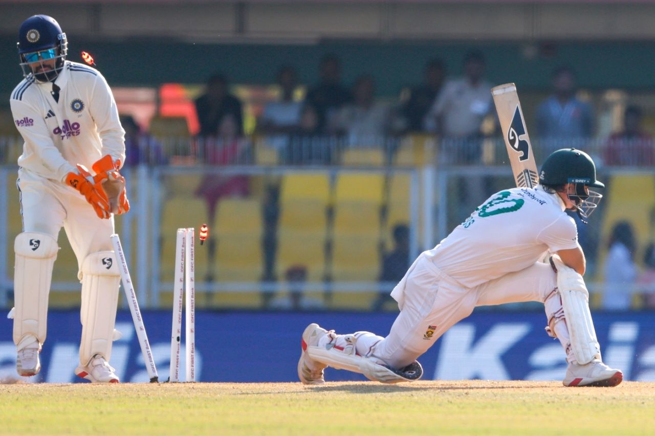 Tristan Stubbs was dismissed for 94, India vs South Africa, 2nd Test, Guwahati, 4th day, November 25, 2025
