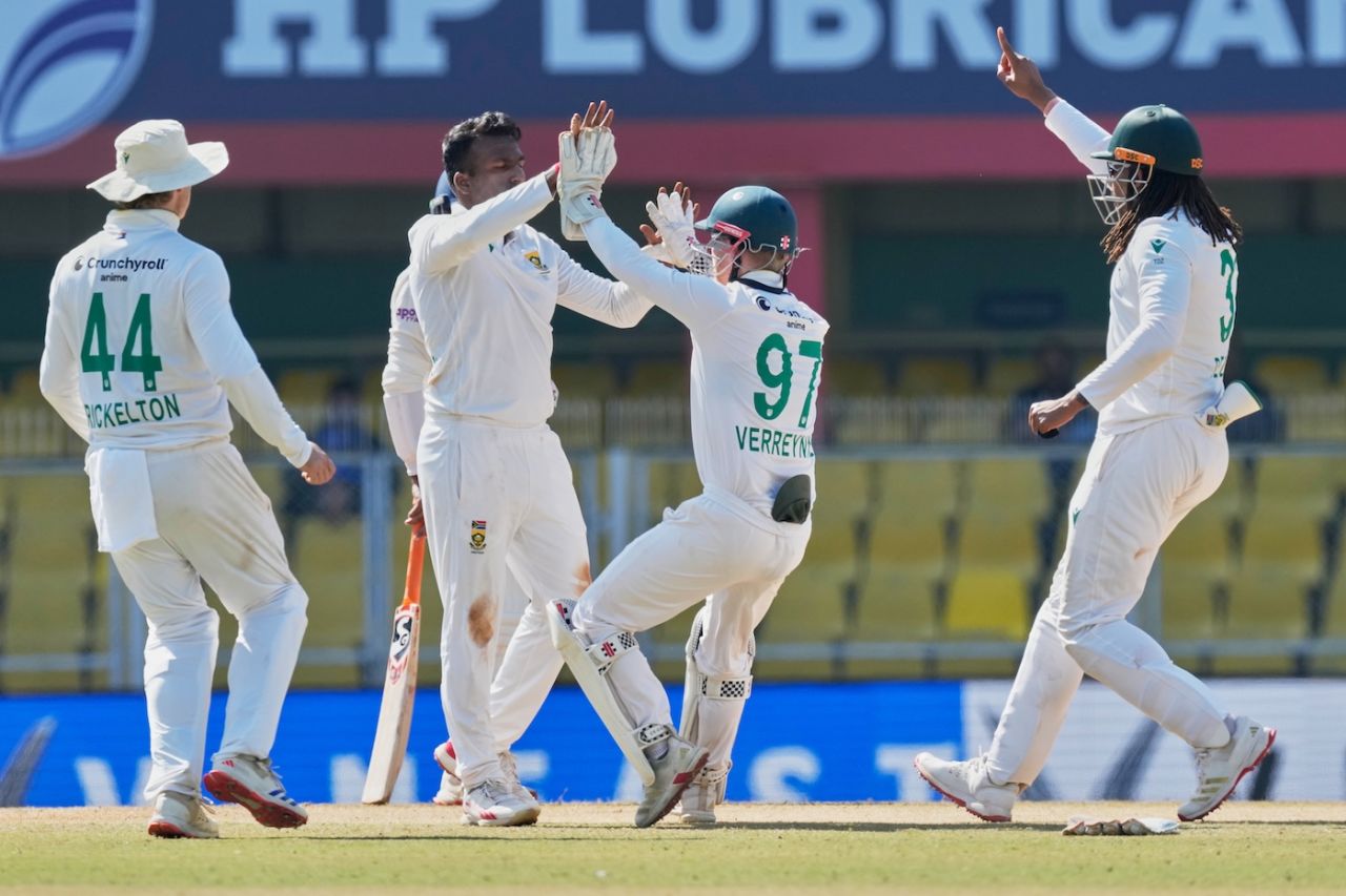 Senuran Muthusamy struck after tea to remove the set Sai Sudharsan, India vs South Africa, 2nd Test, Guwahati, 5th day, November 26, 2025