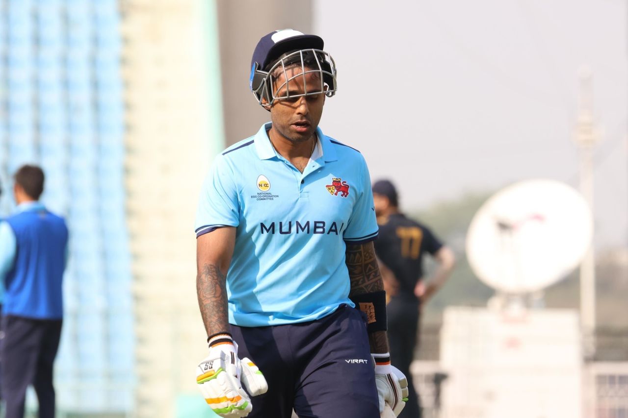 Suryakumar Yadav struck 47 off 30 balls against Railways, Mumbai vs Railways, Syed Mushtaq Ali Trophy 2025-26, Lucknow, November 26, 2025