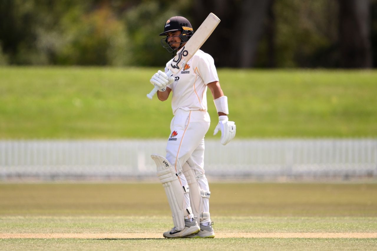 Muhammad Abbas marked his return from injury with a half-century, New Zealand XI vs West Indians, Tour Match, Lincoln, November 27, 2025