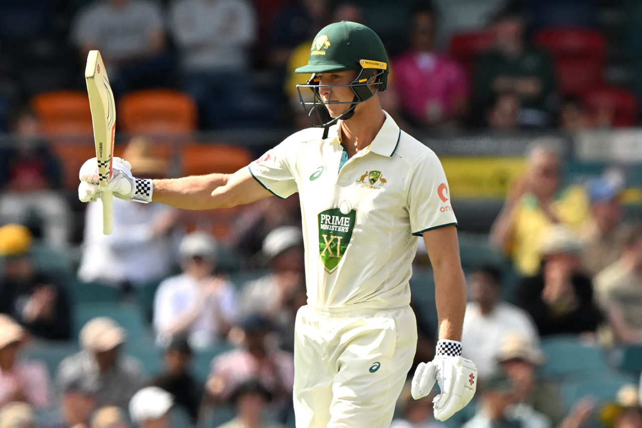 Campbell Kellaway brought up a half-century in the first session, Prime Minister's XI vs England XI, Canberra, November 29, 2025