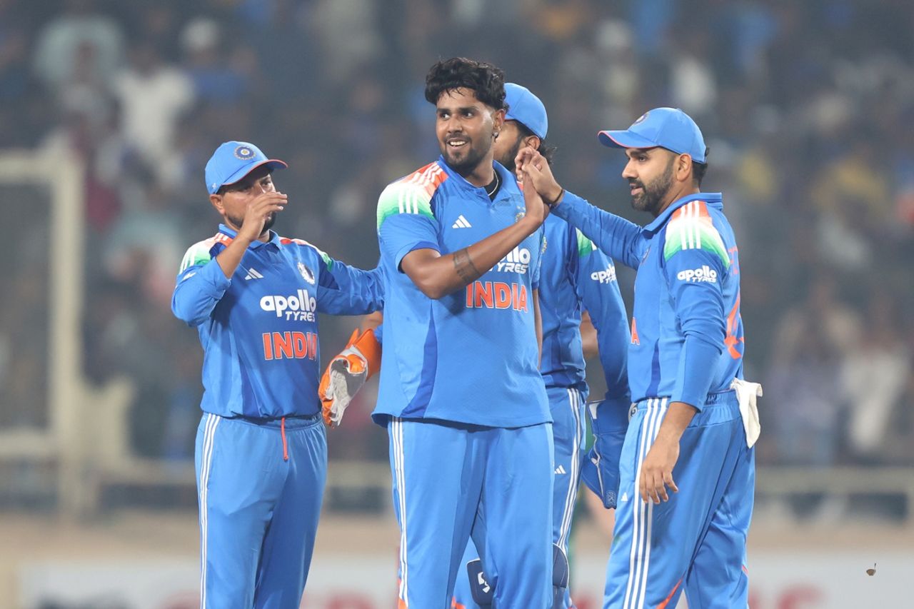 Harshit Rana picked up three early wickets, India vs South Africa, 1st ODI, Ranchi, November 30, 2025