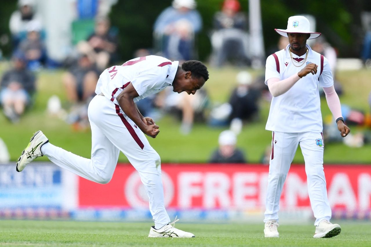 Johann Layne had Will Young nicking to the cordon, New Zealand vs West Indies, 1st Test, Day 1, Christchurch, December 2, 2025