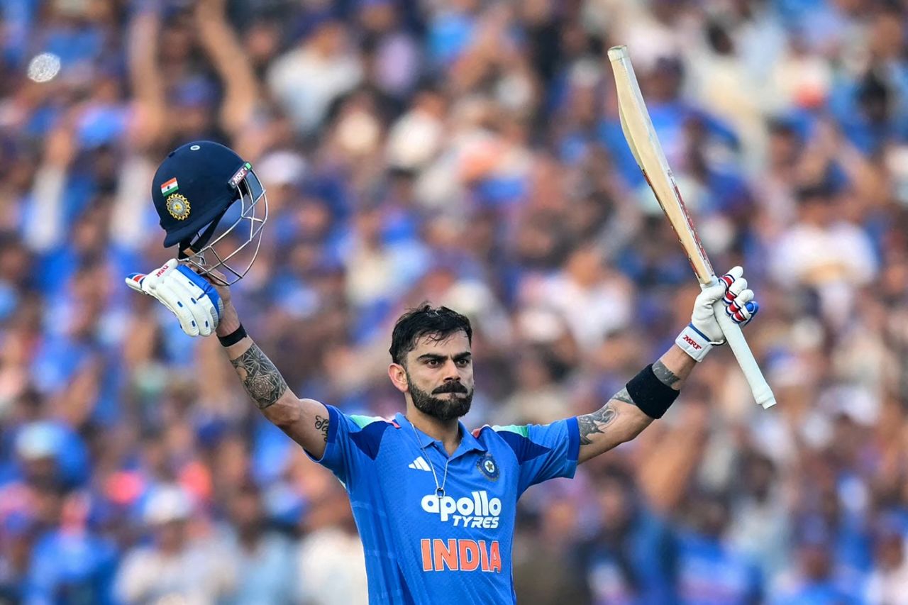 Virat Kohli celebrates his 53rd ODI century, India vs South Africa, 2nd ODI, Raipur, December 3, 2025