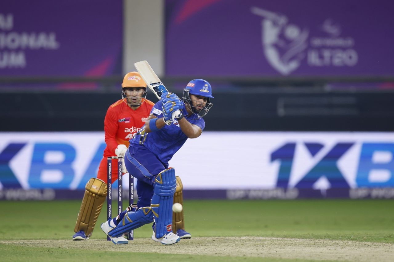 Nicholas Pooran picked up pace ahead of the death overs, Gulf Giants vs MI Emirates, ILT20, Dubai, December 4, 2025