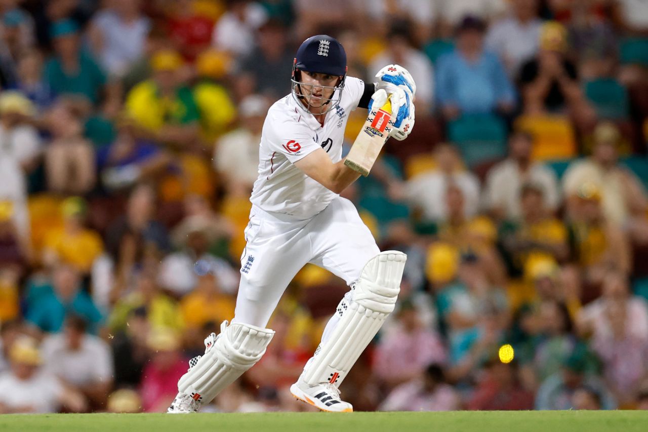 Harry Brook drives through the off side, Australia vs England, 2nd Test, Brisbane, 3rd day, December 6, 2025