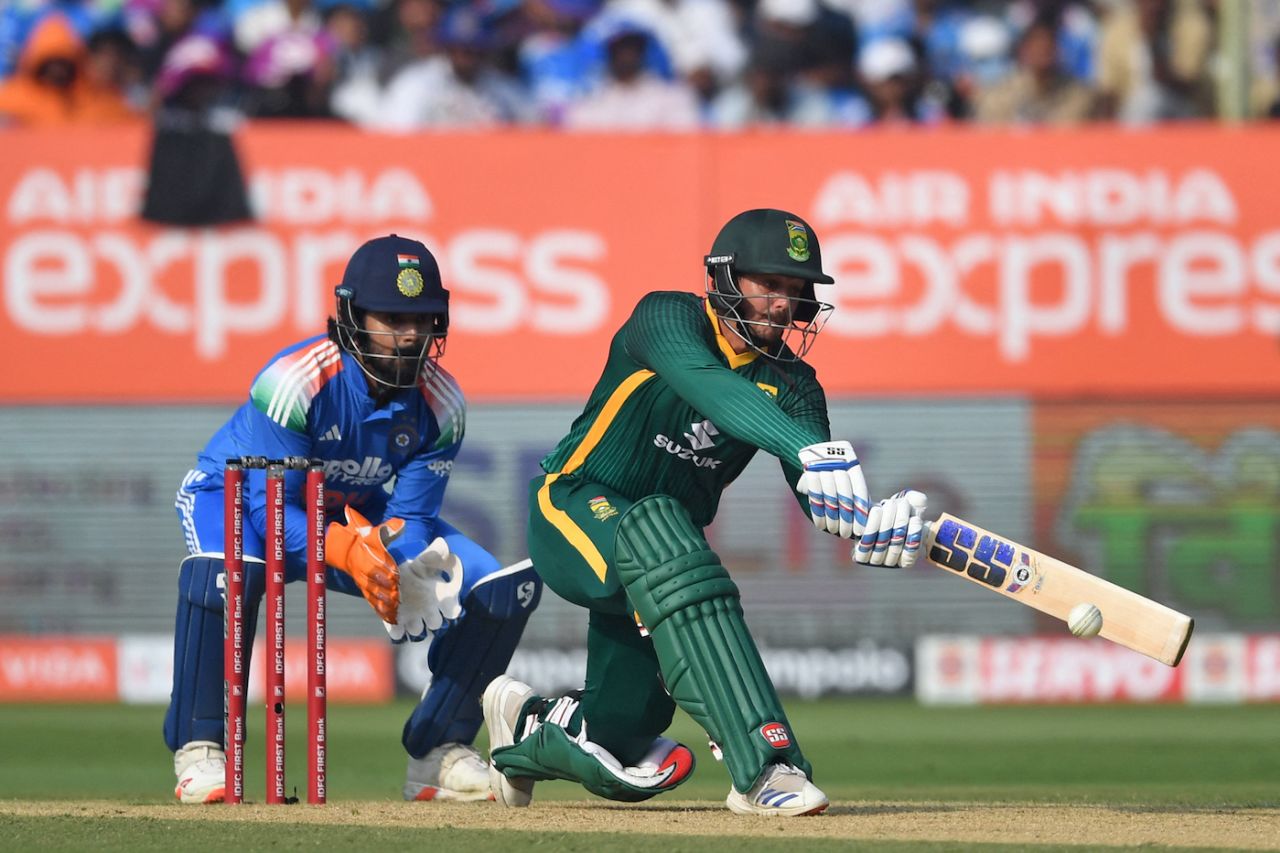 Sixty-eight of Quinton de Kock's 106 runs came in boundaries, India vs South Africa, 3rd ODI, Visakhapatnam, December 6, 2025