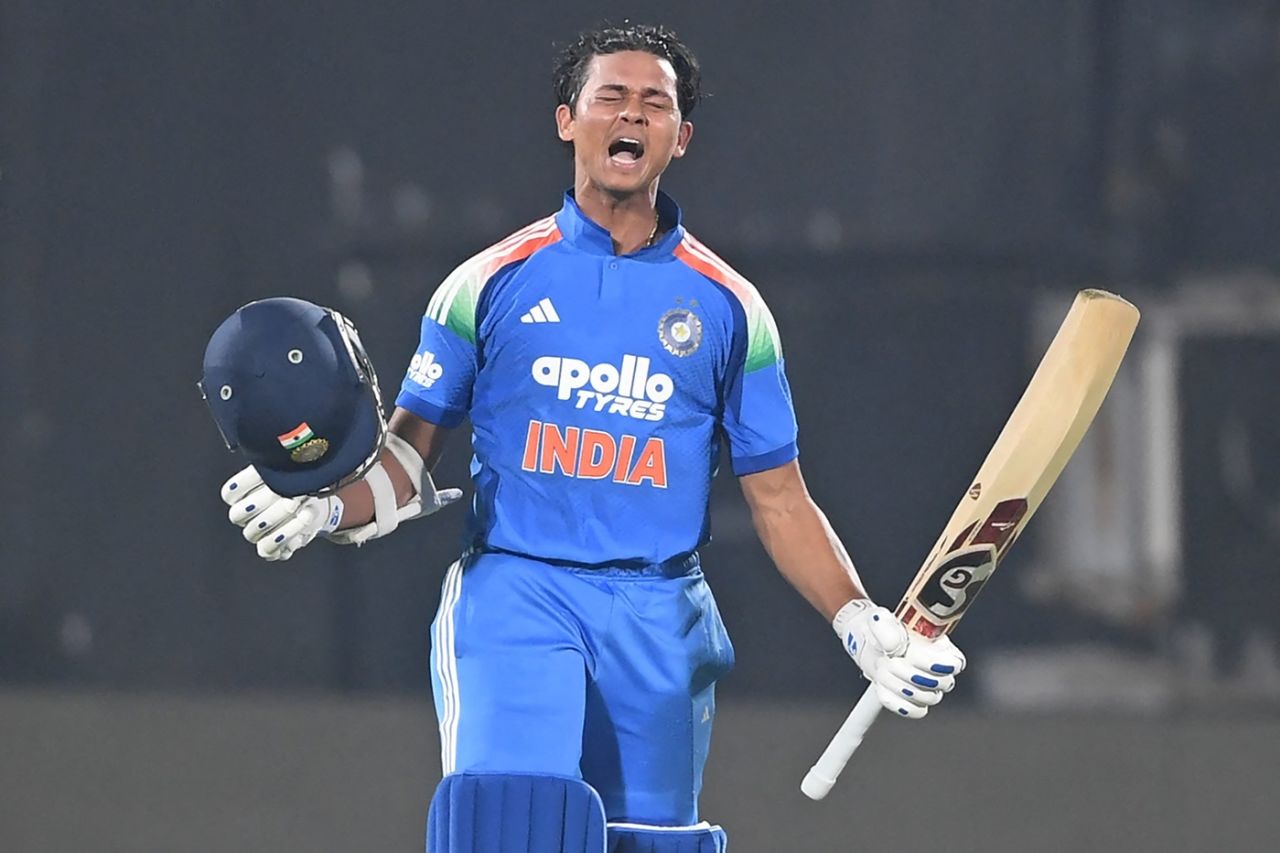 Yashasvi Jaiswal became the sixth Indian batter to score a century in all three formats, India vs South Africa, 3rd ODI, Visakhapatnam, December 6, 2025