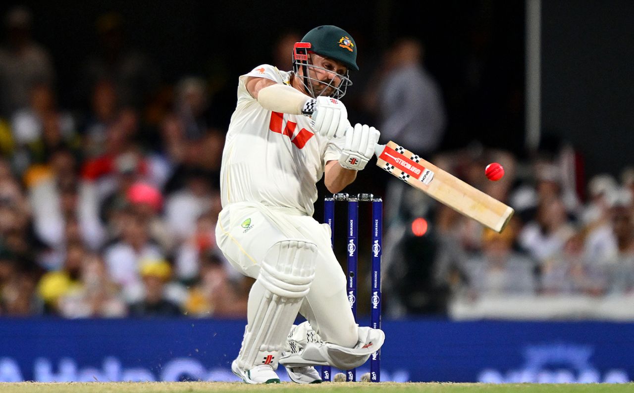 Travis Head carves a shot away, Australia vs England, 2nd Test, Brisbane, 4th day, December 7, 2025