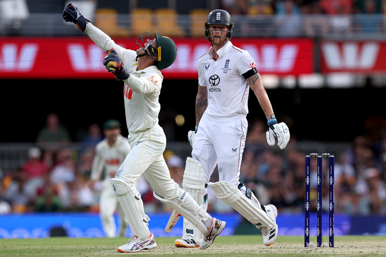 Alex Carey celebrates his catch to remove Ben Stokes, Australia vs England, 2nd Test, Brisbane, 4th day, December 7, 2025