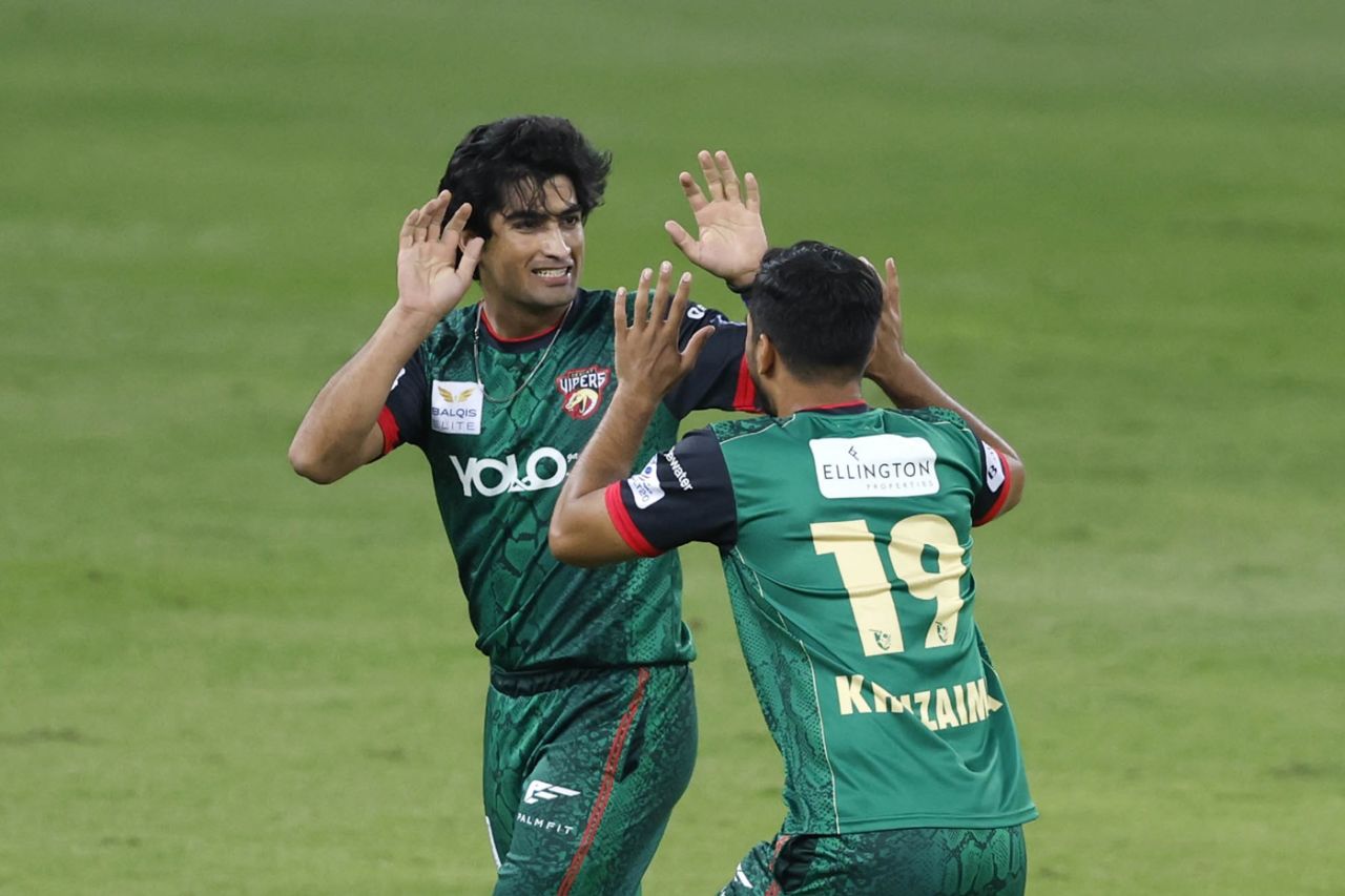 Naseem Shah defended 13 in the Super Over, Desert Vipers vs Gulf Giants, ILT20 2025-26, Dubai, December 8, 2025